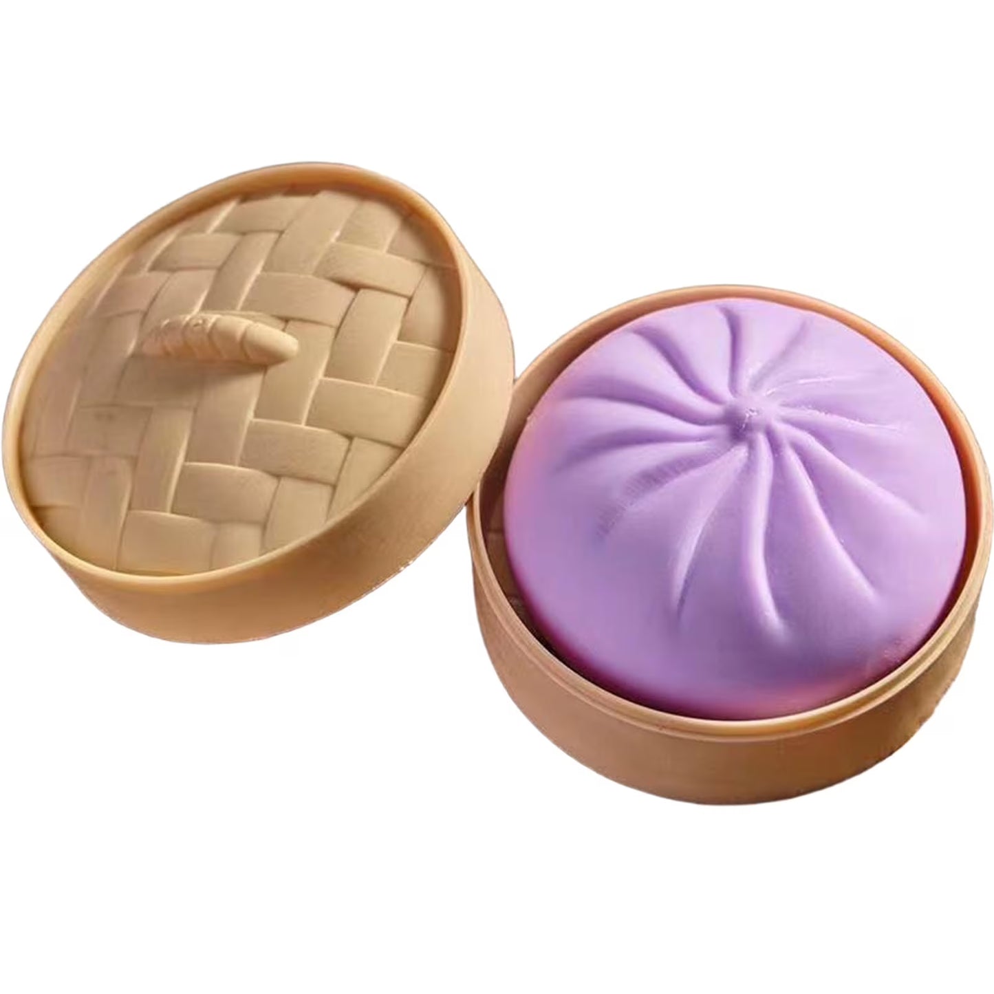 Dumpling Squishy – Soft Stress Relief Boa Bun Squeeze Toy - Cardsmartct