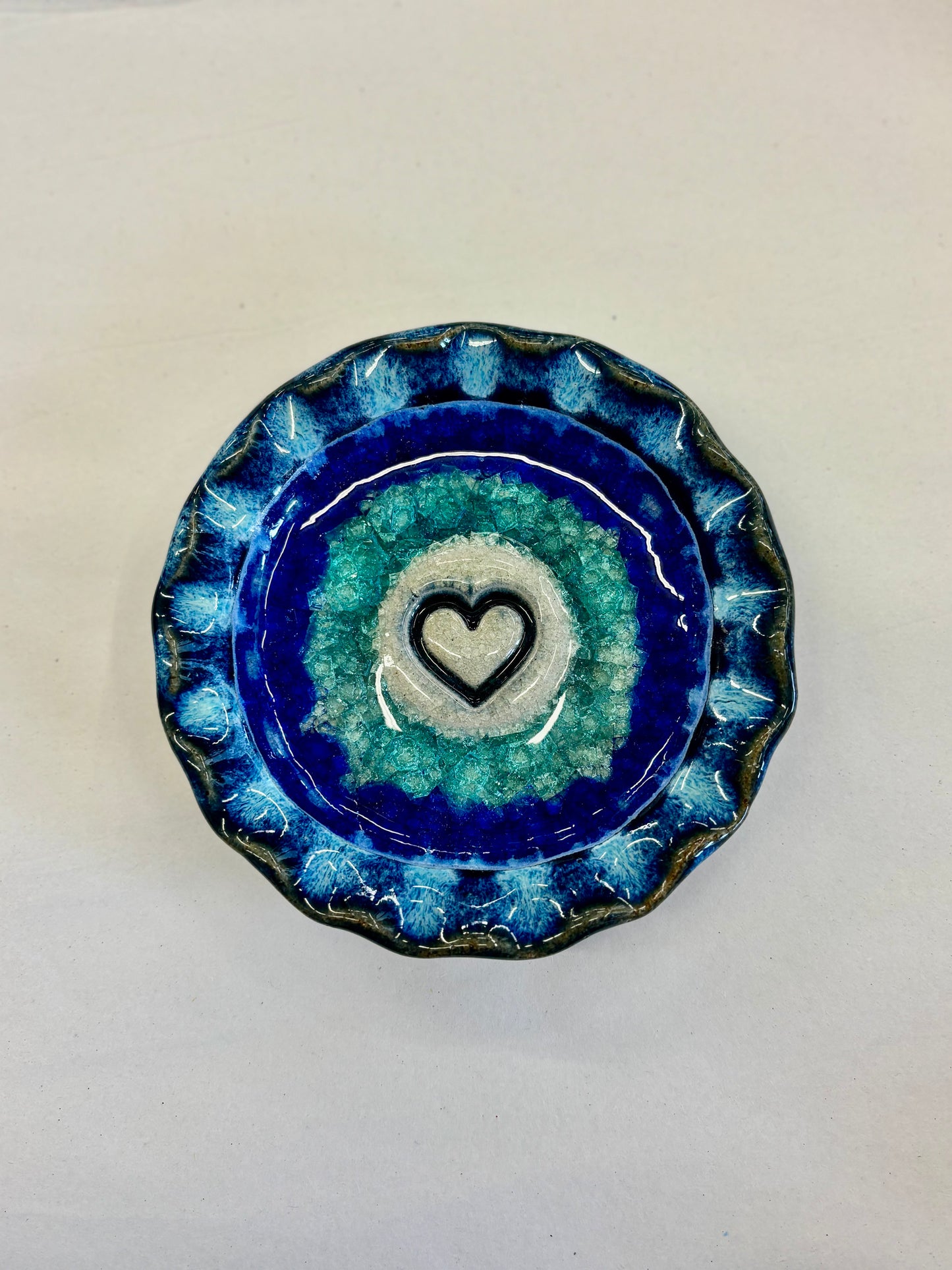 Handmade Heart Dish – Recycled Glass Pottery | Made in USA