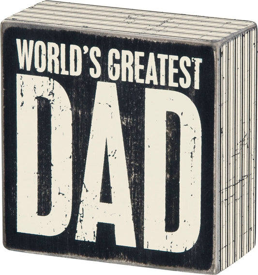 Greatest Dad Box Sign - Cardsmartct