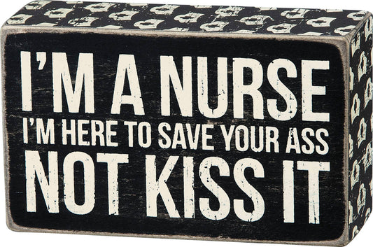 I'm A Nurse Box Sign - Cardsmartct