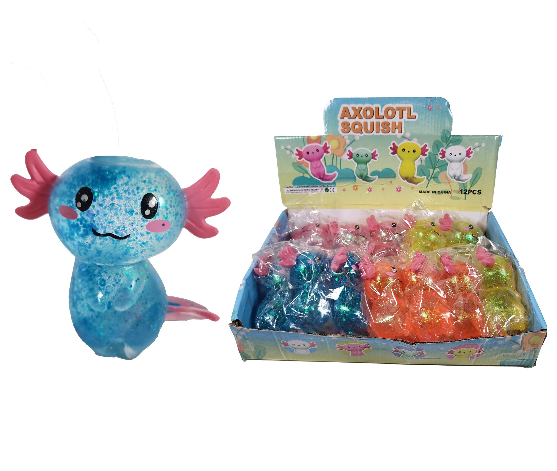 4" SUGAR SQUEEZE AXOLOTL - ASST. COLORS - Cardsmartct