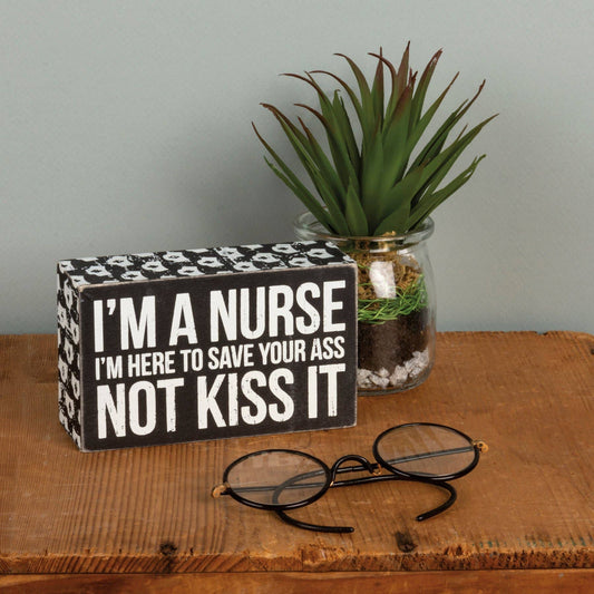 I'm A Nurse Box Sign - Cardsmartct