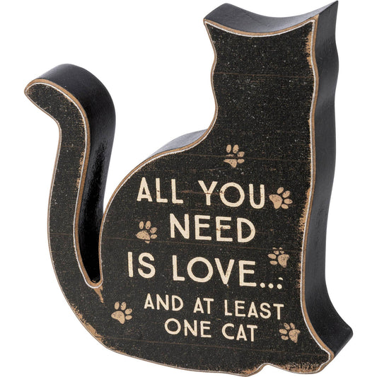 Need Is Love And At Least One Cat Chunky Sitter - Cardsmartct