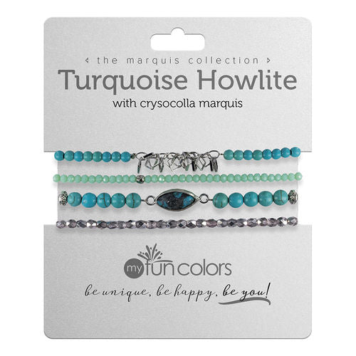 Turquoise Howlite Bracelet - Set of 4